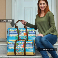 Polynesian Merry Christmas Travel Bag Funny Santa Beach Tropical Plant and Turtle LT03 - Polynesian Pride