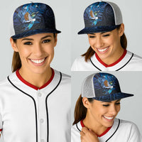 Aotearoa Matariki Baseball Net Cap Maori Tribal with Silver Fern and Tui Bird Galaxy Style LT03 - Polynesian Pride
