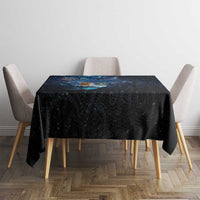 Aotearoa Matariki Tablecloth Maori Tribal with Silver Fern and Tui Bird Galaxy Style - Polynesian Pride