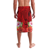 Personalised Hawaii Valentine Day Lavalava Couple Love Heart mix Hibiscus and Polynesian Tattoo LT03 - Polynesian Pride
