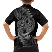 New Zealand Valentine Day Hawaiian Shirt Aotearoa Warrior and Woman Love Heart Maori Pattern LT03 - Polynesian Pride