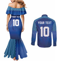 Custom Fiji Football-Towards World Cup 2026 Couples Matching Mermaid Dress and Long Sleeve Button Shirt