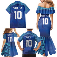 Custom Fiji Football-Towards World Cup 2026 Family Matching Mermaid Dress and Hawaiian Shirt