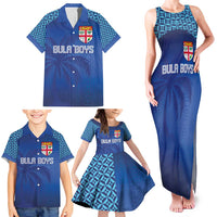 Custom Fiji Football-Towards World Cup 2026 Family Matching Tank Maxi Dress and Hawaiian Shirt