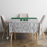 Custom Hawaii Volleyball-Kakau Motif Green Color Tablecloth