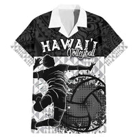 Custom Hawaii Volleyball-Kakau Motif Grayscale Color Family Matching Mermaid Dress and Hawaiian Shirt