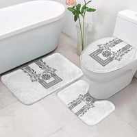 Philippines Barong Style Bathroom Set with Polynesian Art and Leaf Motif Black-White Color LT03 - Polynesian Pride