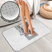 Philippines Barong Style Bathroom Set with Polynesian Art and Leaf Motif Black-White Color LT03 - Polynesian Pride