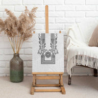 Philippines Barong Style Canvas Wall Art with Polynesian Art and Leaf Motif Black-White Color LT03 - Polynesian Pride