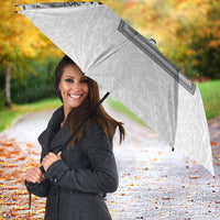 Philippines Barong Style Umbrella with Polynesian Art and Leaf Motif Black-White Color LT03 - Polynesian Pride