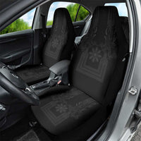 Philippines Barong Style Car Seat Cover with Polynesian Art and Leaf Motif Black Color LT03 - Polynesian Pride