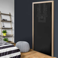 Philippines Barong Style Door Cover with Polynesian Art and Leaf Motif Black Color LT03 - Polynesian Pride