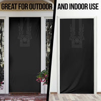 Philippines Barong Style Door Cover with Polynesian Art and Leaf Motif Black Color LT03 - Polynesian Pride