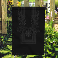 Philippines Barong Style Garden Flag with Polynesian Art and Leaf Motif Black Color LT03 Garden Flag Black - Polynesian Pride
