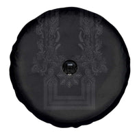 Philippines Barong Style Spare Tire Cover with Polynesian Art and Leaf Motif Black Color LT03 - Polynesian Pride