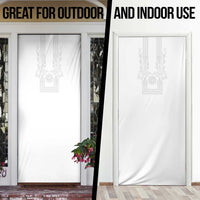 Philippines Barong Style Door Cover with Polynesian Art and Leaf Motif White Color LT03 - Polynesian Pride