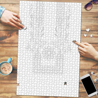 Philippines Barong Style Puzzle with Polynesian Art and Leaf Motif White Color LT03 White - Polynesian Pride