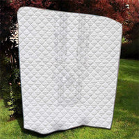 Philippines Barong Style Quilt with Polynesian Art and Leaf Motif White Color LT03 - Polynesian Pride