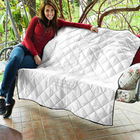Philippines Barong Style Quilt with Polynesian Art and Leaf Motif White Color LT03 - Polynesian Pride