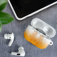 Philippines Barong Style AirPods Case with Polynesian Art and Leaf Motif Yellow Color LT03 - Polynesian Pride