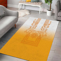 Philippines Barong Style Area Rug with Polynesian Art and Leaf Motif Yellow Color LT03 - Polynesian Pride