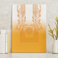 Philippines Barong Style Canvas Wall Art with Polynesian Art and Leaf Motif Yellow Color LT03 Without Frame Yellow - Polynesian Pride