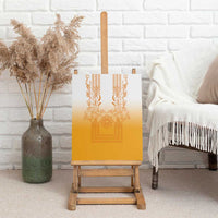 Philippines Barong Style Canvas Wall Art with Polynesian Art and Leaf Motif Yellow Color LT03 - Polynesian Pride
