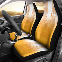 Philippines Barong Style Car Seat Cover with Polynesian Art and Leaf Motif Yellow Color LT03 - Polynesian Pride