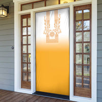 Philippines Barong Style Door Cover with Polynesian Art and Leaf Motif Yellow Color LT03 - Polynesian Pride