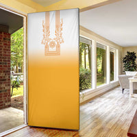Philippines Barong Style Door Cover with Polynesian Art and Leaf Motif Yellow Color LT03 - Polynesian Pride