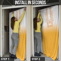 Philippines Barong Style Door Cover with Polynesian Art and Leaf Motif Yellow Color LT03 - Polynesian Pride