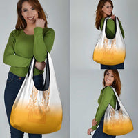 Philippines Barong Style Grocery Bag with Polynesian Art and Leaf Motif Yellow Color LT03 - Polynesian Pride