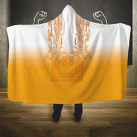 Philippines Barong Style Hooded Blanket with Polynesian Art and Leaf Motif Yellow Color LT03 - Polynesian Pride