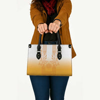 Philippines Barong Style Leather Bag with Polynesian Art and Leaf Motif Yellow Color LT03 - Polynesian Pride
