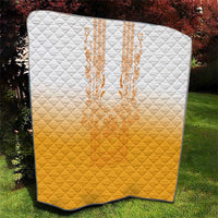 Philippines Barong Style Quilt with Polynesian Art and Leaf Motif Yellow Color LT03 - Polynesian Pride