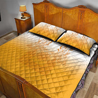 Philippines Barong Style Quilt Bed Set with Polynesian Art and Leaf Motif Yellow Color LT03 - Polynesian Pride