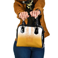 Philippines Barong Style Shoulder Handbag with Polynesian Art and Leaf Motif Yellow Color LT03 One Size Yellow - Polynesian Pride