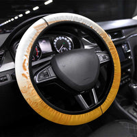 Philippines Barong Style Steering Wheel Cover with Polynesian Art and Leaf Motif Yellow Color LT03 Universal Fit Yellow - Polynesian Pride