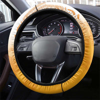 Philippines Barong Style Steering Wheel Cover with Polynesian Art and Leaf Motif Yellow Color LT03 - Polynesian Pride
