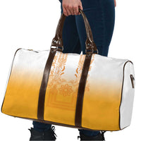 Philippines Barong Style Travel Bag with Polynesian Art and Leaf Motif Yellow Color LT03 - Polynesian Pride