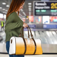 Philippines Barong Style Travel Bag with Polynesian Art and Leaf Motif Yellow Color LT03 - Polynesian Pride