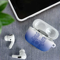 Philippines Barong Style AirPods Case with Polynesian Art and Leaf Motif Blue Color LT03 - Polynesian Pride