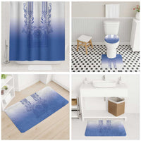 Philippines Barong Style Bathroom Set with Polynesian Art and Leaf Motif Blue Color LT03 - Polynesian Pride