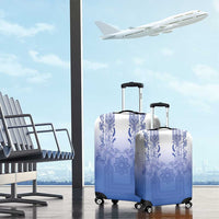 Philippines Barong Style Luggage Cover with Polynesian Art and Leaf Motif Blue Color LT03 - Polynesian Pride
