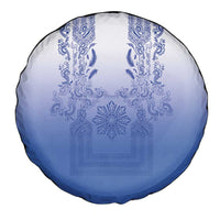 Philippines Barong Style Spare Tire Cover with Polynesian Art and Leaf Motif Blue Color LT03 - Polynesian Pride