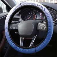 Philippines Barong Style Steering Wheel Cover with Polynesian Art and Leaf Motif Blue Color LT03 - Polynesian Pride