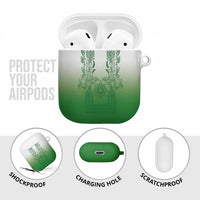 Philippines Barong Style AirPods Case with Polynesian Art and Leaf Motif Green Color LT03 - Polynesian Pride