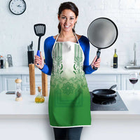 Philippines Barong Style Apron with Polynesian Art and Leaf Motif Green Color LT03 - Polynesian Pride