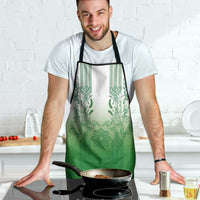 Philippines Barong Style Apron with Polynesian Art and Leaf Motif Green Color LT03 - Polynesian Pride