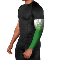 Philippines Barong Style Arm Sleeves with Polynesian Art and Leaf Motif Green Color LT03 - Polynesian Pride